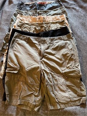 Mossimo Supply Co. Men's Cargo Shorts - Olive Khaki & Neutral Tones